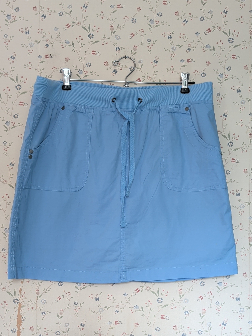 Telluride Skort Large Ice Blue Casual Drawstring Pockets Pickleball Sporty Skirt